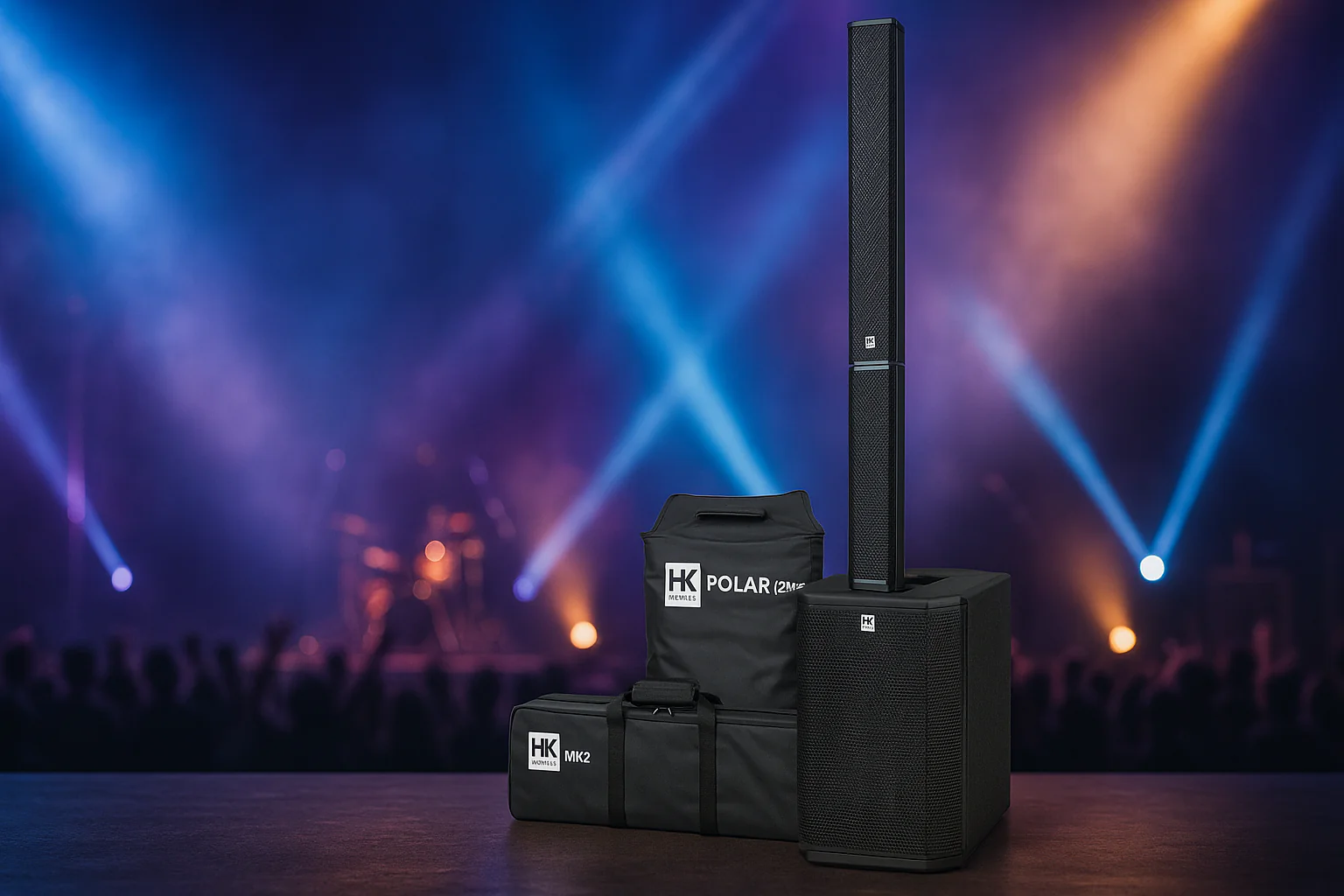 HK Audio Polar 12 MK2 sistema columna PA activo subwoofer evento
